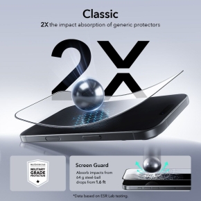 SZKŁO HARTOWANE ESR ULTRAFIT TEMPERED GLASS 2-PACK IPHONE 16 PRO  17 BLACK