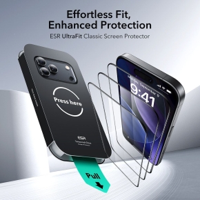 SZKŁO HARTOWANE ESR ULTRAFIT TEMPERED GLASS 2-PACK IPHONE 17 PRO MAX BLACK