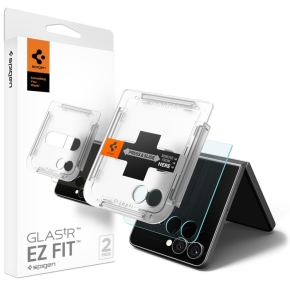 SZKŁO HARTOWANE SPIGEN GLAS.TR ”EZ FIT” HD 2-PACK GALAXY Z FLIP 7 CLEAR