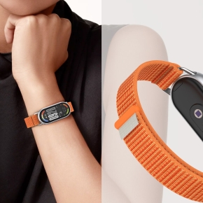 TECH-PROTECT NYLON STRIPE XIAOMI SMART BAND 8  9  10  NFC ORANGEGREY