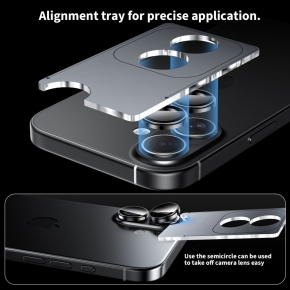 OSŁONA APARATU TECH-PROTECT CAMRING FIT+ IPHONE 16  16 PLUS  17 BLACK