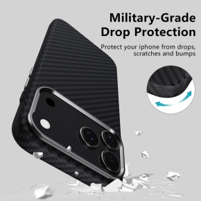 TECH-PROTECT ION CARBON MAGSAFE IPHONE 17 PRO MAX BLACKSILVER