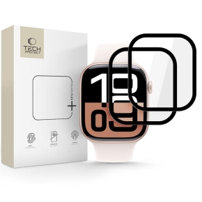 SZKŁO HYBRYDOWE TECH-PROTECT GLASS FLEX+ 2-PACK APPLE WATCH 10  11 (42 MM) BLACK