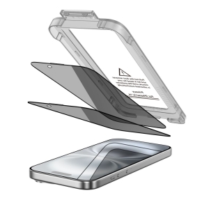 SZKŁO PRYWATYZUJĄCE TECH-PROTECT QUICK SET SPY+ 2-PACK IPHONE 15  16 PRIVACY