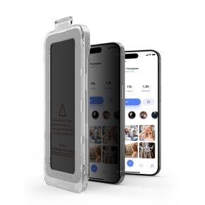 SZKŁO PRYWATYZUJĄCE TECH-PROTECT QUICK SET SPY+ 2-PACK IPHONE 15  16 PRIVACY