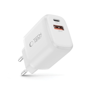 TECH-PROTECT NCA20 2-PORT NETWORK CHARGER PD 20W  QC3.0 WHITE