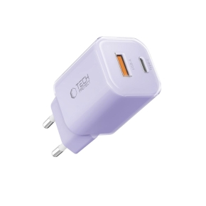 TECH-PROTECT NCM33 2-PORT NETWORK CHARGER PD 33W  QC3.0 BABY PURPLE