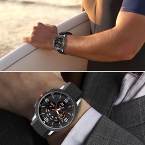 TECH-PROTECT NYLON STRIPE SAMSUNG GALAXY WATCH 8  CLASSIC (40  44  46 MM) BLACKORANGE