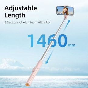 TECH-PROTECT L09S BLUETOOTH SELFIE STICK TRIPOD PINK