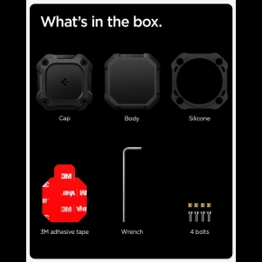 SPIGEN TOUGH ARMOR APPLE AIRTAG 1  2 BLACK