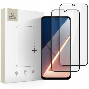 SZKŁO HARTOWANE TECH-PROTECT GLASS FIT+ 2-PACK XIAOMI POCO M7 BLACK