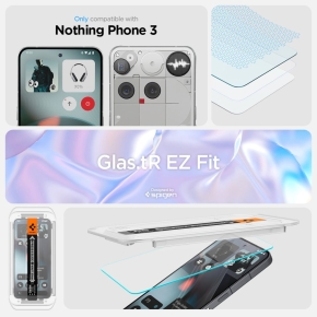 SZKŁO HARTOWANE SPIGEN GLAS.TR ”EZ FIT” 2-PACK NOTHING PHONE 3 CLEAR