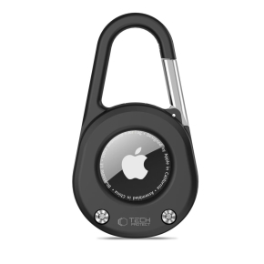 TECH-PROTECT SLIDELOCK CARABINER KEYCHAIN APPLE AIRTAG 1  2 BLACK