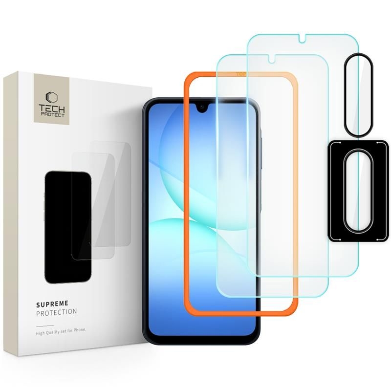 SZKŁO HARTOWANE TECH-PROTECT SUPREME EASY SET+ 3-PACK GALAXY A17 4G 5G CLEAR