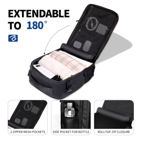 TECH-PROTECT DEFENDER S50 RYANAIR & WIZZAIR TRAVEL LAPTOP CABIN BACKPACK 20L 40x20x25 BLACK