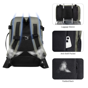 TECH-PROTECT DEFENDER S50 RYANAIR & WIZZAIR TRAVEL LAPTOP CABIN BACKPACK 20L 40x20x25 OLIVE GREEN