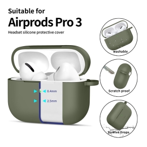 TECH-PROTECT SILICONE HOOK APPLE AIRPODS PRO 3 OLIVE GREEN