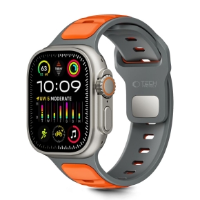 TECH-PROTECT ICONBAND LINE APPLE WATCH 8  9  10  11  SE  ULTRA (44  45  46  49 MM) GREYORANGE