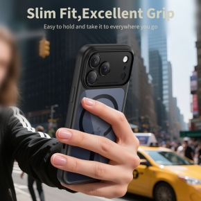 TECH-PROTECT MAGPEAK MAGSAFE CC IPHONE 17 PRO BLACKCLEAR