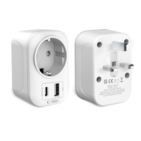TECH-PROTECT TA100 REISEADAPTER UK AUF EU WEISS