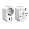 TECH-PROTECT TA100 TRAVEL ADAPTER UK TO EU WHITE