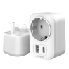 TECH-PROTECT TA100 TRAVEL ADAPTER UK TO EU WHITE