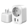 TECH-PROTECT TA100 TRAVEL ADAPTER US TO EU WHITE