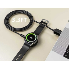 TECH-PROTECT MC03 ULTRABOOST MAGNETIC CHARGING USB CABLE 100CM SAMSUNG GALAXY WATCH BLACK