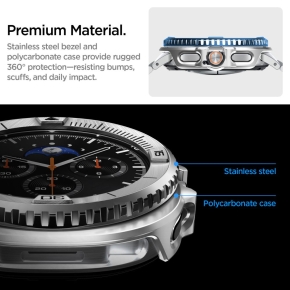 SPIGEN BEZEL TUNE PRO PILOT SAMSUNG GALAXY WATCH 8 CLASSIC (46 MM) SILVER