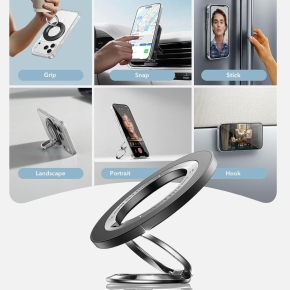 ESR MAGNETIC 360 HALOLOCK MAGSAFE PHONE RING BLACK