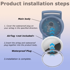 TECH-PROTECT NYLON FOR KIDS APPLE AIRTAG 1  2 ASTRONAUT