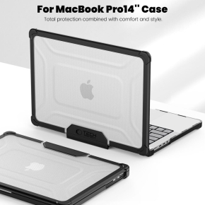 TECH-PROTECT SMARTSHELL PRO MACBOOK PRO 14 M1  M2  M3  M4  M5 2021-2025 BLACKCLEAR