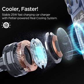 SPIGEN EV25MFAQ ESSENTIAL PELTIER MAGNETIC MAGSAFE VENT CAR MOUNT WIRELESS CHARGER 25W QI2.2 BLACK