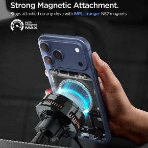 SPIGEN EV25MFAQ ESSENTIAL PELTIER MAGNETIC MAGSAFE VENT CAR MOUNT WIRELESS CHARGER 25W QI2.2 BLACK