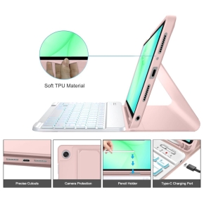 TECH-PROTECT SC PEN + KEYBOARD GALAXY TAB A9+  A11+ PLUS 11.0 X210  X215  X216  X230  X235  X236 PINK