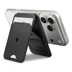 SPIGEN S314-3 SLIM FOLD TRIPOD MAGSAFE UNIVERSAL MAGNETIC CARD HOLDER BLACK