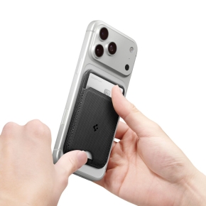 SPIGEN S314-3 SLIM FOLD TRIPOD MAGSAFE UNIVERSAL MAGNETIC CARD HOLDER BLACK