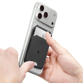 SPIGEN S314-2 SLIM FOLD TRIPOD MAGSAFE UNIVERSAL MAGNETIC CARD HOLDER BLACK