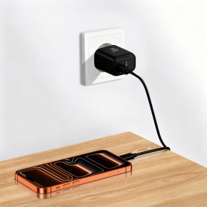 TECH-PROTECT NCA45W-GAN 2-PORT NETWORK CHARGER PD 45W  QC3.0 BLACK