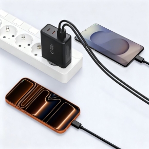 TECH-PROTECT NC120W-GAN 4-PORT NETWORK CHARGER PD 120W  QC3.0 BLACK