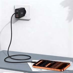 TECH-PROTECT NC140W-GAN 4-PORT NETWORK CHARGER PD 140W  QC3.0 BLACK