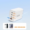 TECH-PROTECT NC240W-GAN 4-PORT NETWORK CHARGER PD 240W  QC3.0 WHITE