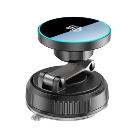 TECH-PROTECT V8 MAGNETIC MAGSAFE WINDSHIELD & DASHBOARD CAR MOUNT WIRELESS CHARGER 25W QI2.2 BLACK
