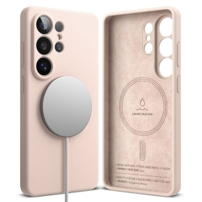 RINGKE SILICONE MAGNETIC MAGSAFE GALAXY S26 ULTRA PINK SAND