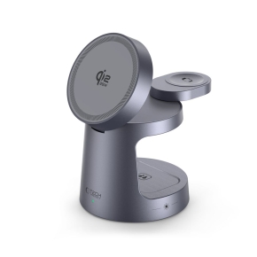 TECH-PROTECT A48 3IN1 MAGNETIC MAGSAFE WIRELESS CHARGER 25W QI2.2 DARK GREY