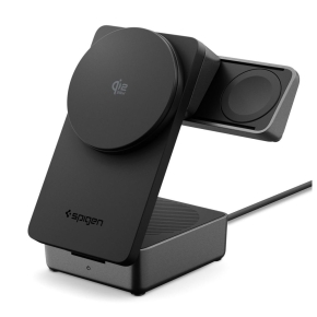 SPIGEN EF323MQ ESSENTIAL 3IN1 MAGNETIC MAGSAFE WIRELESS CHARGER 25W QI2.2 BLACK
