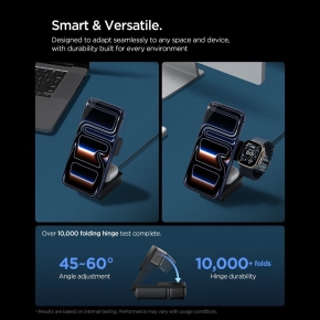 SPIGEN EF323MQ ESSENTIAL 3IN1 MAGNETIC MAGSAFE WIRELESS CHARGER 25W QI2.2 BLACK