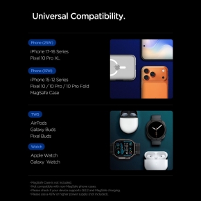 SPIGEN EF323MQ ESSENTIAL 3IN1 MAGNETIC MAGSAFE WIRELESS CHARGER 25W QI2.2 BLACK