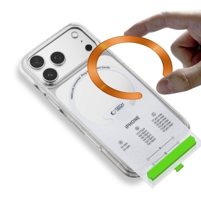 TECH-PROTECT MMP-210 MAGNETIC MAGSAFE RING 2-PACK BLACK & COSMIC ORANGE