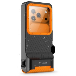 TECH-PROTECT IPX8 PRO UNIVERSAL DIVING WATERPROOF CASE BLACKORANGE